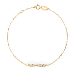 Bransoletka Minimalizm z diamentami 105-10006-Y-0.19 - Jubiler Sezam