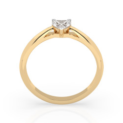 Pierścionek Soliter z diamentem 101-10190HRT-Y-0.3 - Jubiler Sezam