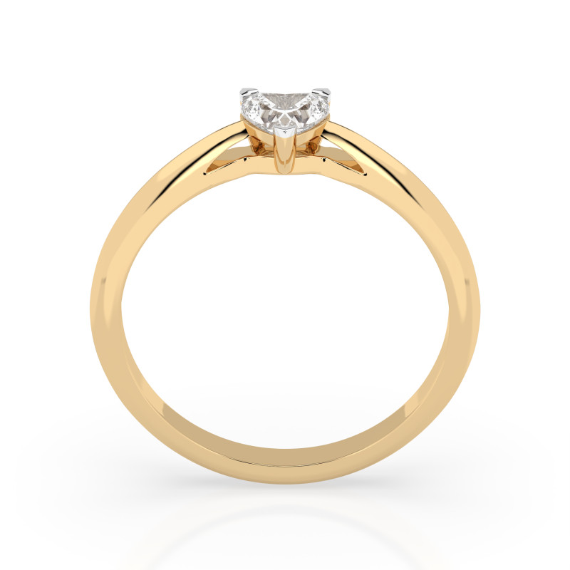 Pierścionek Soliter z diamentem 101-10190HRT-Y-0.3 - Jubiler Sezam