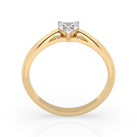 Pierścionek Soliter z diamentem 101-10190HRT-Y-0.3 - Jubiler Sezam