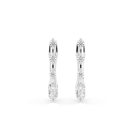 Kolczyki Wieczność z diamentami 102-10145-W-0.2 - Jubiler Sezam