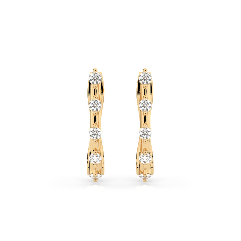 Kolczyki Wieczność z diamentami 102-10145-Y-0.2 - Jubiler Sezam