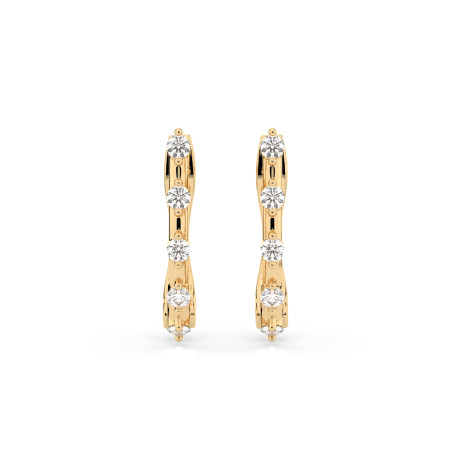 Kolczyki Wieczność z diamentami 102-10145-Y-0.2 - Jubiler Sezam