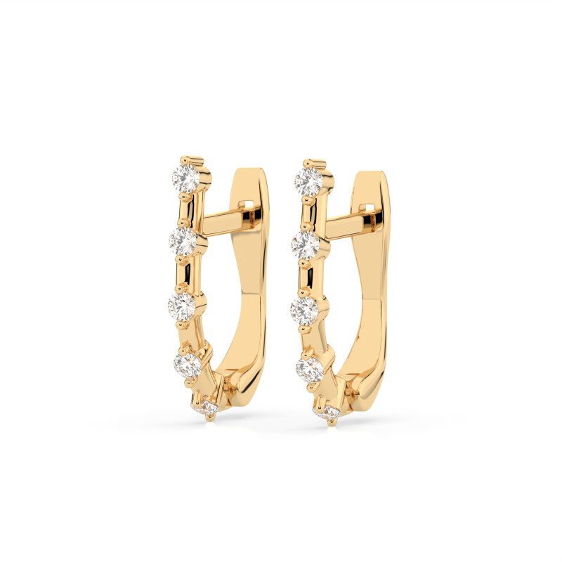 Kolczyki Wieczność z diamentami 102-10145-Y-0.2 - Jubiler Sezam