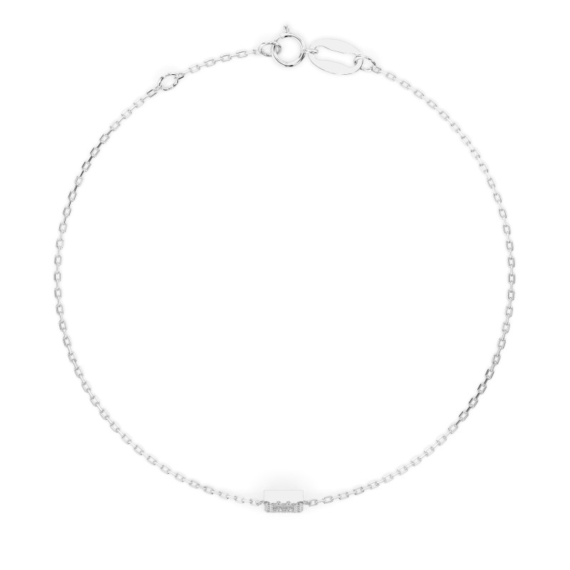 Bransoletka Minimalizm z diamentami 105-10016-W-0.06 - Jubiler Sezam