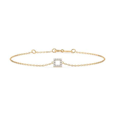 Bransoletka Minimalizm z diamentami 105-10016-Y-0.06 - Jubiler Sezam