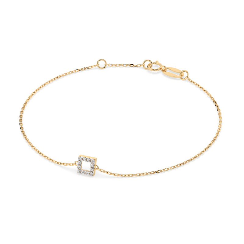 Bransoletka Minimalizm z Diamentami KB 105-10016-Y-0.06