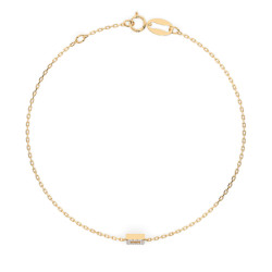 Bransoletka Minimalizm z diamentami 105-10016-Y-0.06 - Jubiler Sezam