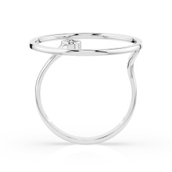Pierścionek Minimalizm z diamentem 101-10077-W-0.03 - Jubiler Sezam