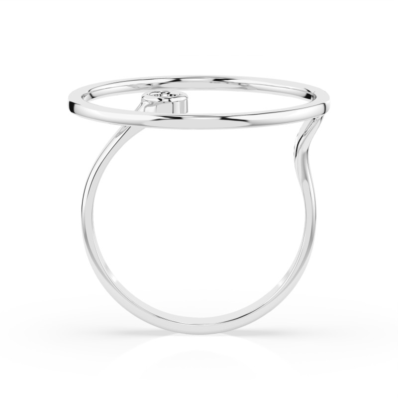 Pierścionek Minimalizm z Diamentem KB 101-10077-W-0.03