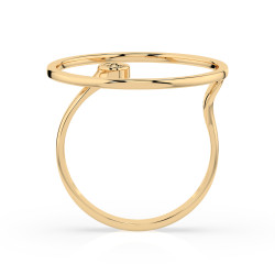 Pierścionek Minimalizm z diamentem 101-10077-Y-0.03 - Jubiler Sezam