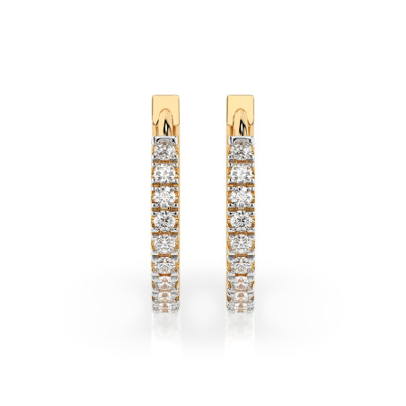 Kolczyki Wieczność z diamentami 102-10109-Y-0.22 - Jubiler Sezam