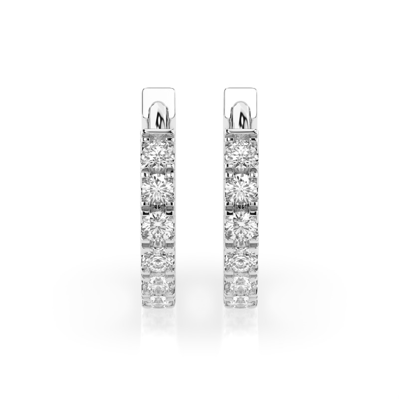 Kolczyki Wieczność z diamentami 102-10109-W-0.42 - Jubiler Sezam