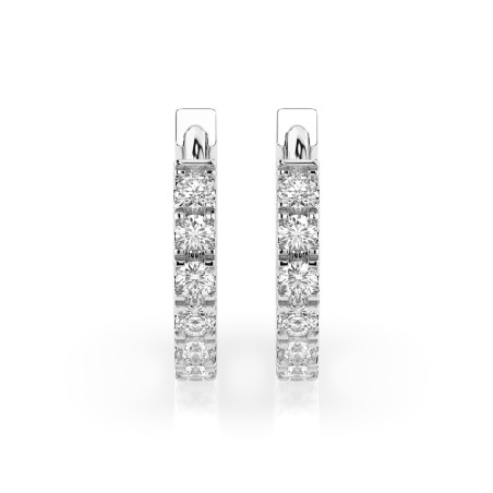 Kolczyki Wieczność z diamentami 102-10109-W-0.42 - Jubiler Sezam