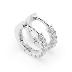 Kolczyki Wieczność z diamentami 102-10109-W-0.42 - Jubiler Sezam