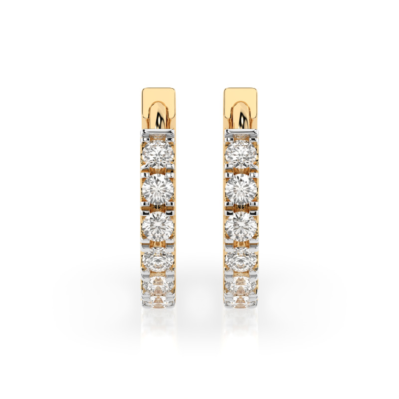 Kolczyki Wieczność z diamentami 102-10109-Y-0.42 - Jubiler Sezam