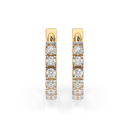 Kolczyki Wieczność z diamentami 102-10109-Y-0.42 - Jubiler Sezam