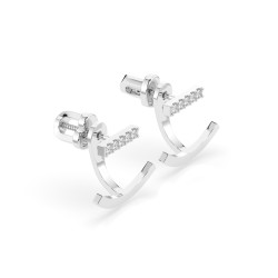 Kolczyki Minimalizm z diamentami 102-10084-W-0.15 - Jubiler Sezam