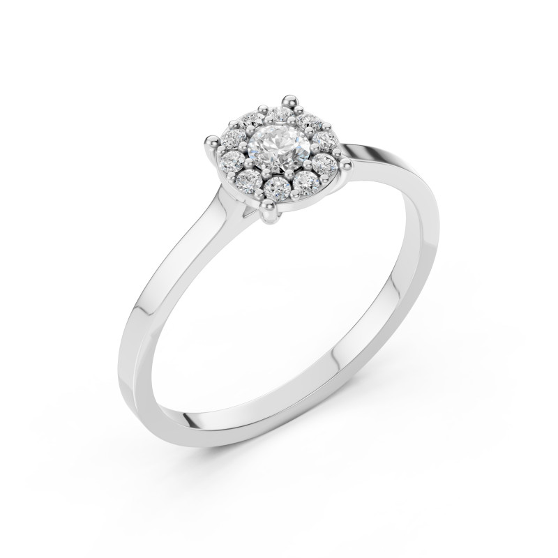 Pierścionek Soliter Wieczność z diamentami 101-10017/1-W-0.15