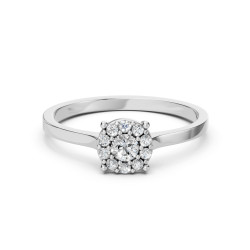 Pierścionek Soliter Wieczność z diamentami 101-10017/1-W-0.15