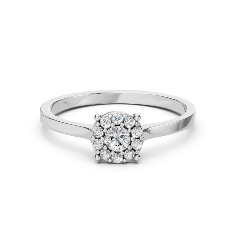 Pierścionek Soliter Wieczność z diamentami 101-10017/1-W-0.15