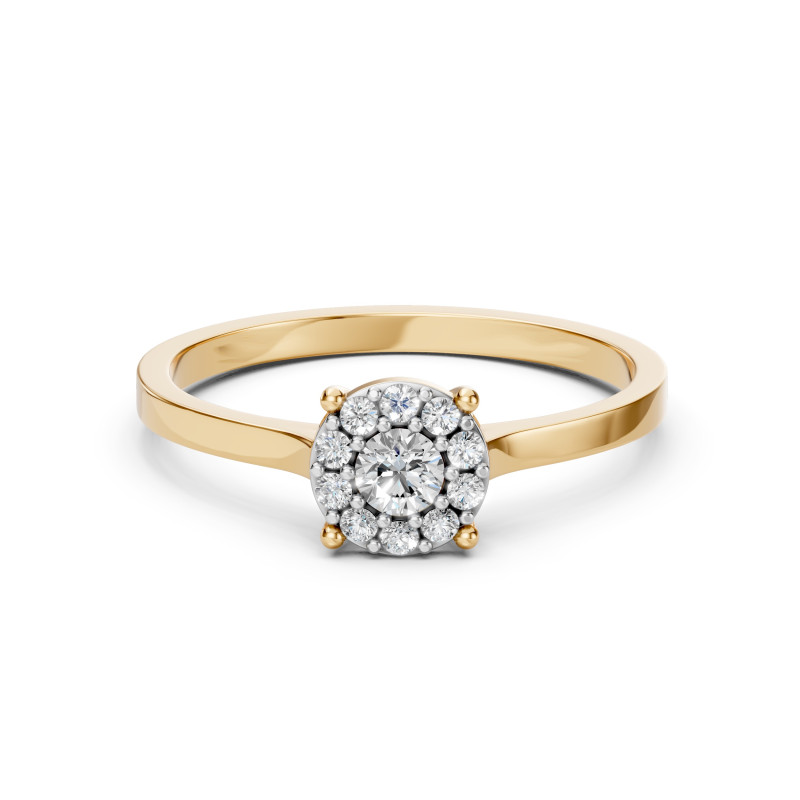 Pierścionek Soliter Wieczność z diamentami 101-10017/1-Y-0.15