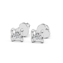 Kolczyki Soliter Motylek z diamentami 102-10013/2-W-0.2