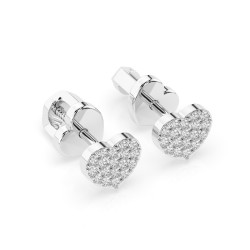 Kolczyki Iluzja z diamentami 102-10097-W-0.18 - Jubiler Sezam