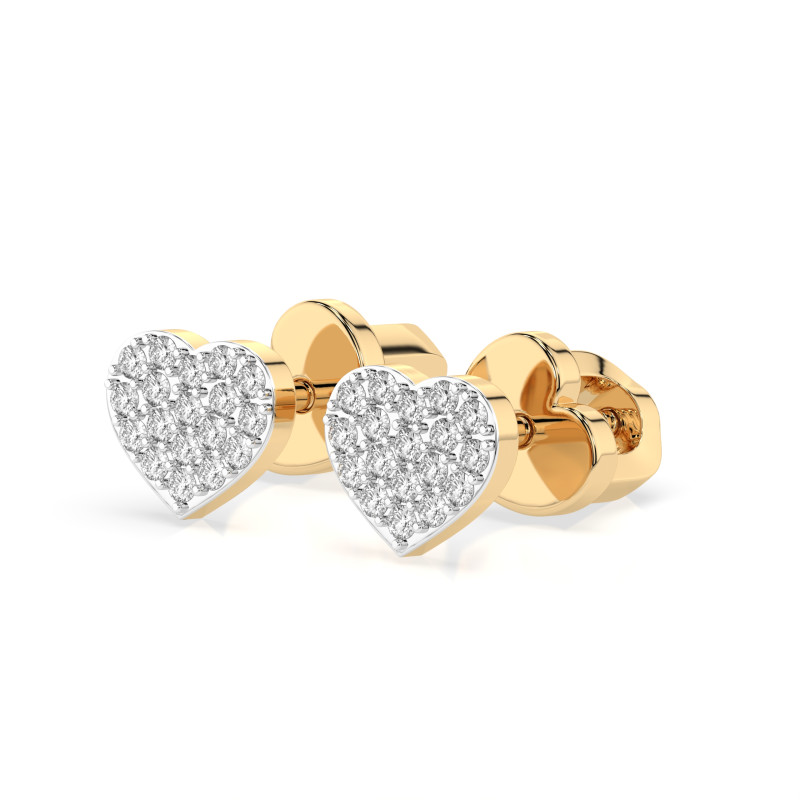 Kolczyki Iluzja z Diamentami KB 102-10097-Y-0.18