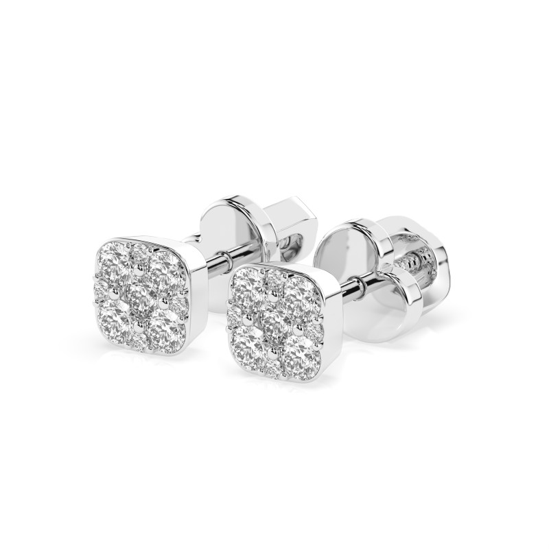 Kolczyki Iluzja z Diamentami KB 102-10107-W-0.06