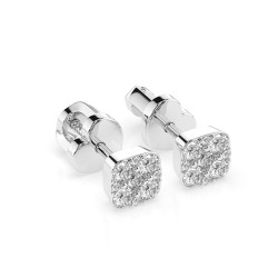 Kolczyki Iluzja z diamentami 102-10107-W-0.06 - Jubiler Sezam
