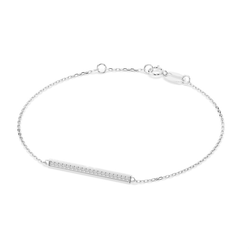 Bransoletka Minimalizm z Diamentami KB 105-10017-W-0.1