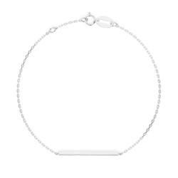 Bransoletka Minimalizm z diamentami 105-10017-W-0.1 - Jubiler Sezam