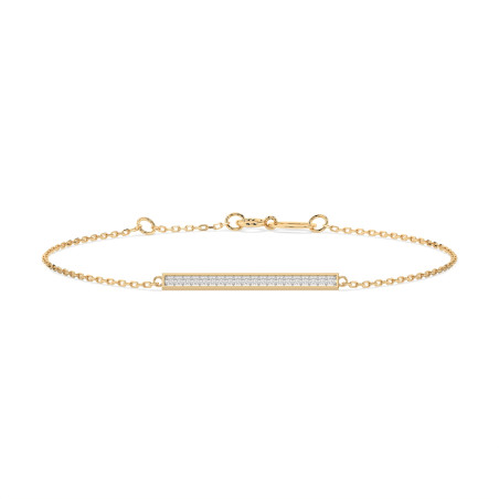 Bransoletka Minimalizm z diamentami 105-10017-Y-0.1 - Jubiler Sezam