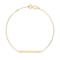 Bransoletka Minimalizm z diamentami 105-10017-Y-0.1 - Jubiler Sezam