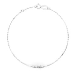 Bransoletka Minimalizm z diamentami 105-10010-W-0.08 - Jubiler Sezam