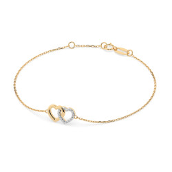 Bransoletka Minimalizm z diamentami 105-10010-Y-0.08 - Jubiler Sezam