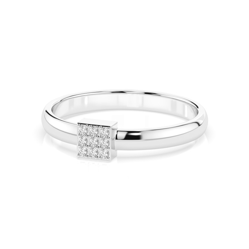 Pierścionek Iluzja z diamentami 101-10063-W-0.05 - Jubiler Sezam