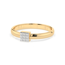 Pierścionek Iluzja z diamentami 101-10063-Y-0.05 - Jubiler Sezam