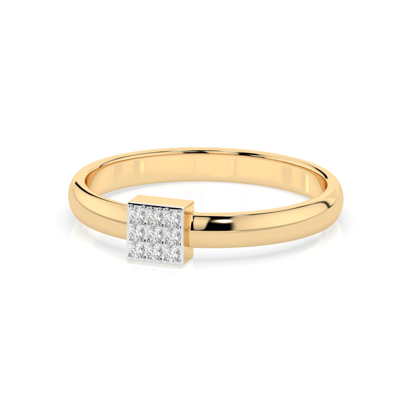 Pierścionek Iluzja z diamentami 101-10063-Y-0.05 - Jubiler Sezam