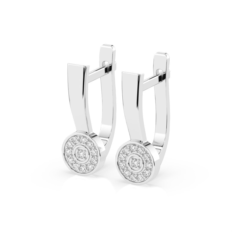 Kolczyki Iluzja z Diamentami KB 102-10075-W-0.13