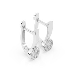 Kolczyki Iluzja z diamentami 102-10075-W-0.13 - Jubiler Sezam