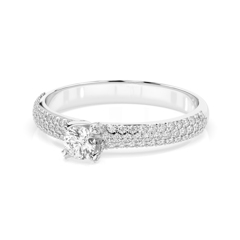 Pierścionek Soliter Wieczność z diamentami 101-10023-W-0.17