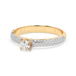 Pierścionek Soliter Wieczność z diamentami 101-10023-Y-0.17