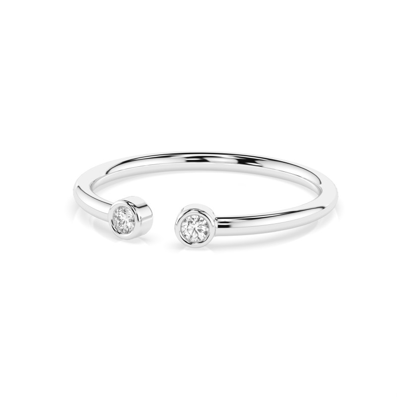 Pierścionek Minimalizm z diamentami 101-10088-W-0.04 - Jubiler Sezam