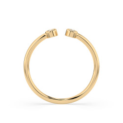 Pierścionek Minimalizm z diamentami 101-10088-Y-0.04 - Jubiler Sezam