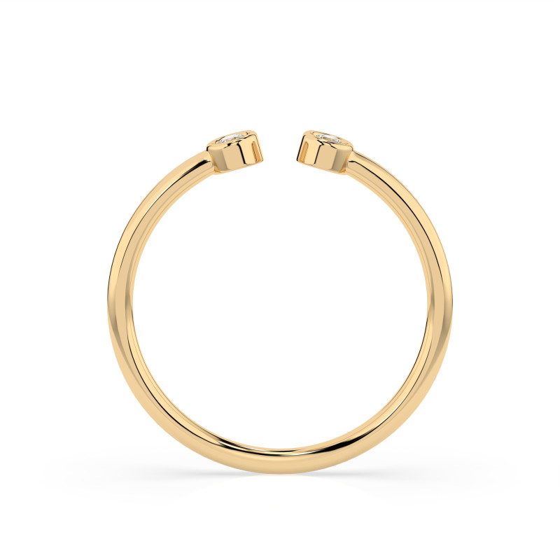 Pierścionek Minimalizm z diamentami 101-10088-Y-0.04 - Jubiler Sezam