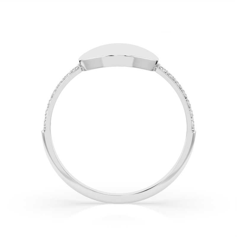 Pierścionek Minimalizm z diamentami 101-10067-W-0.14 - Jubiler Sezam