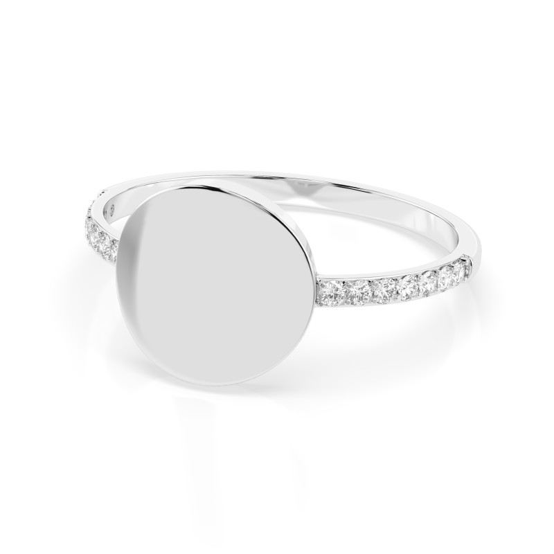 Pierścionek Minimalizm z diamentami 101-10067-W-0.14 - Jubiler Sezam