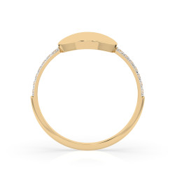 Pierścionek Minimalizm z diamentami 101-10067-Y-0.14 - Jubiler Sezam